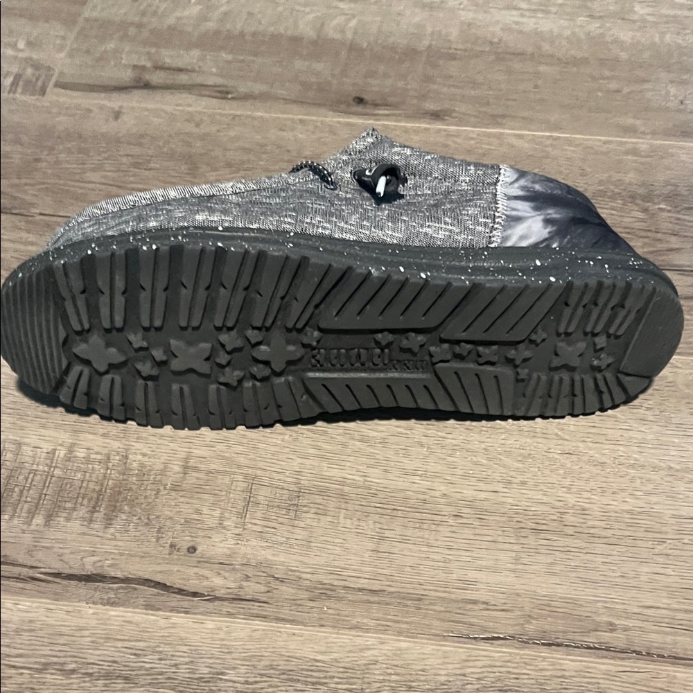 Hey Dude Charcoal and Black Canvas Slip-On Shoes - Picture 4 of 7